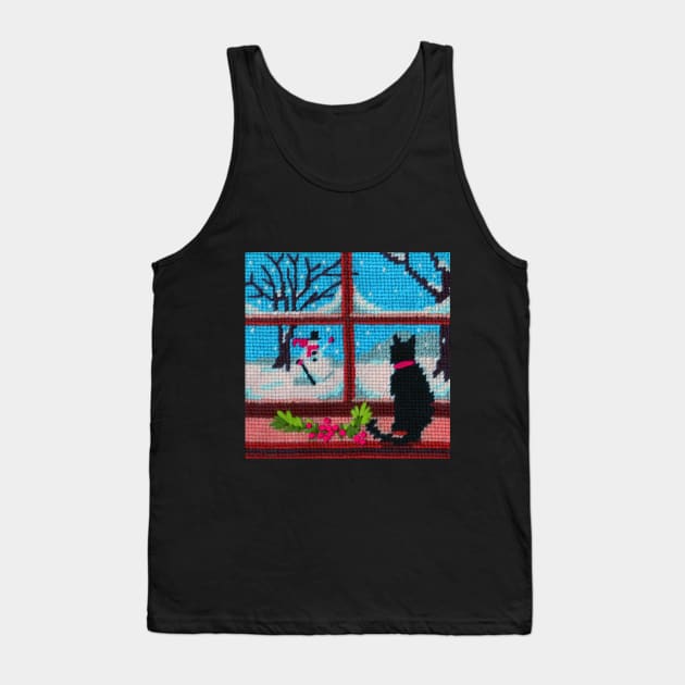 Window Cat Tank Top by RaisedbyHamsters